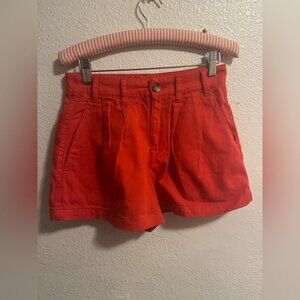 New Free People Shorts Size 0 in a Red/Orange